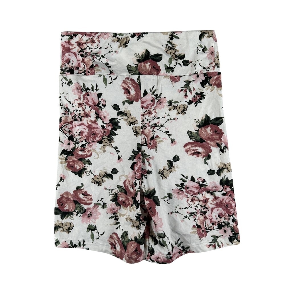 Fitz + Eddi Shorts Womens Medium Biker Floral Jersey Stretch Yoga Lounge Casual